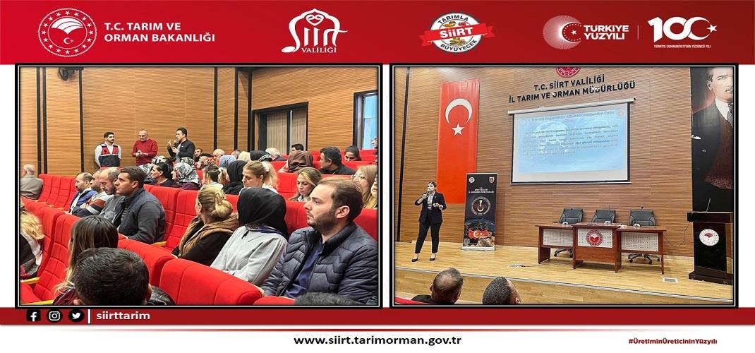 Siirt Tarım ve Orman İl Müdürlüğü İdareci ve Personellerine Siber Güvenlik İle ilgili Eğitim Verildi