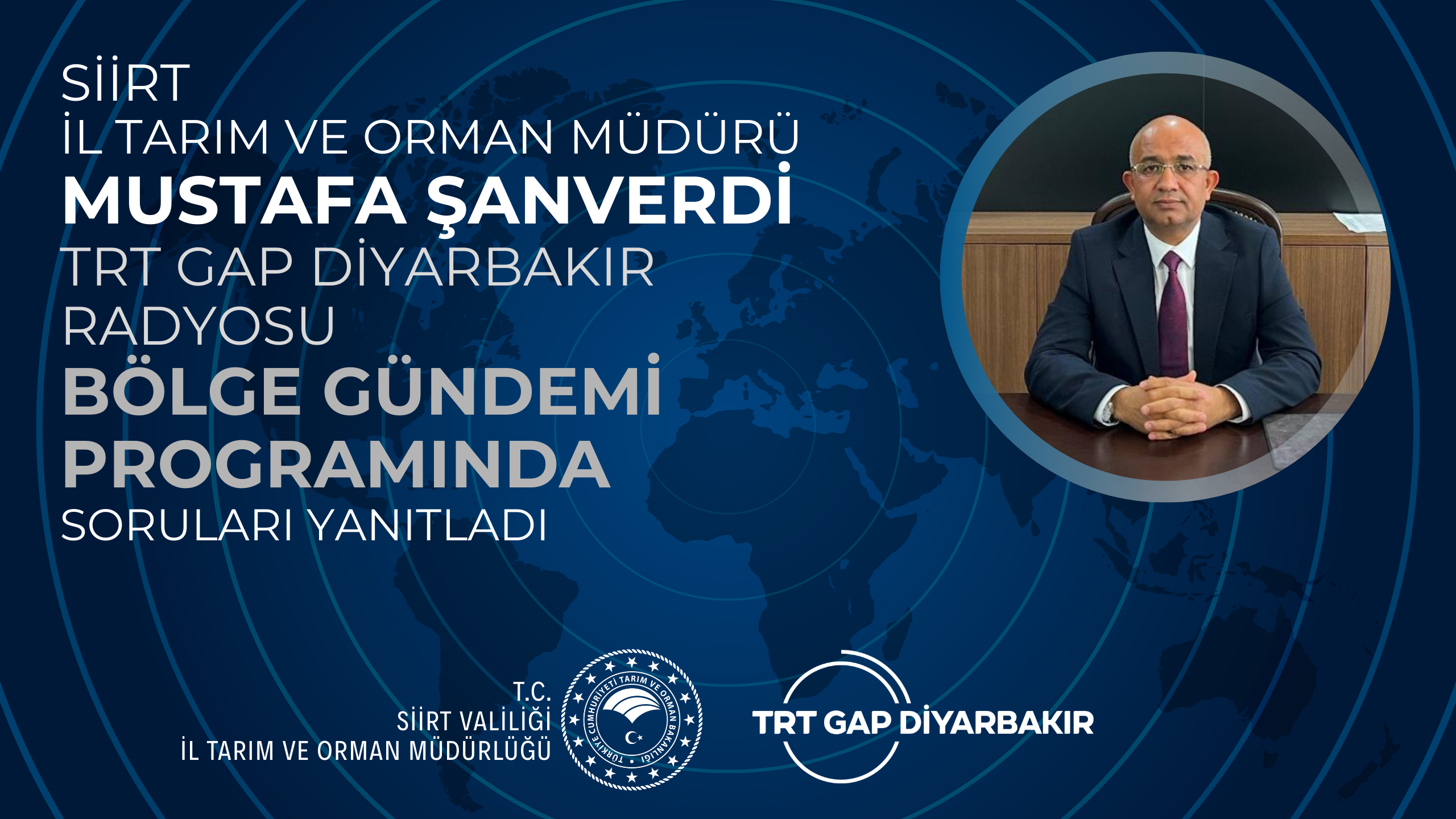 İl Müdürümüz Mustafa ŞANVERDİ, TRT GAP Diyarbakır Radyosu Bölge Gündemi Programı'na Konuk Oldu